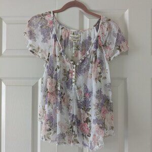 Denim & Supply Ralph Lauren floral sheer blouse - size XS